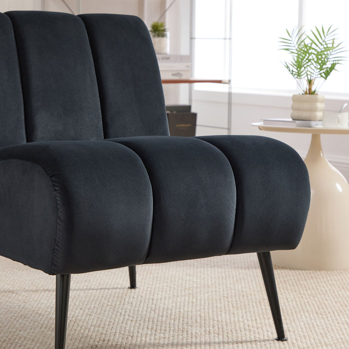 Upholstered Armless Chair For Living Room