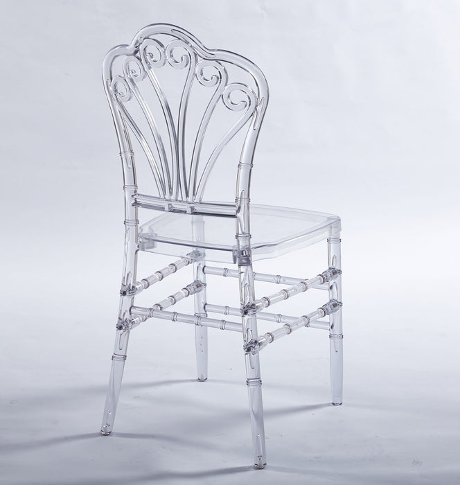 Welding Chair, Dining Chair / Plastic Seat (Set of 4) - Transparent