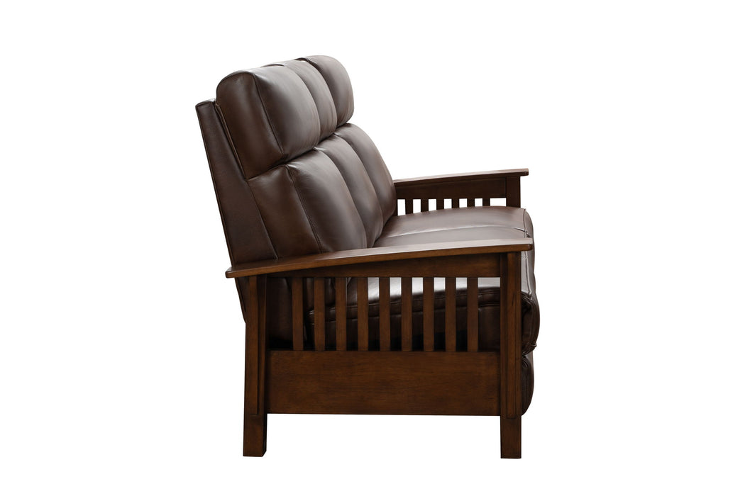 Artisan - Sofa-Recliner With Power, Power Headrest - Dark Brown