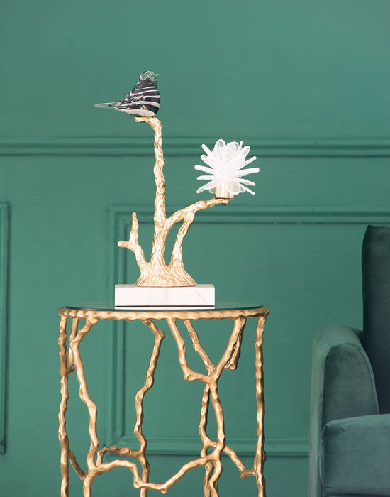 Aluminum Candle Holder With Marble Stand