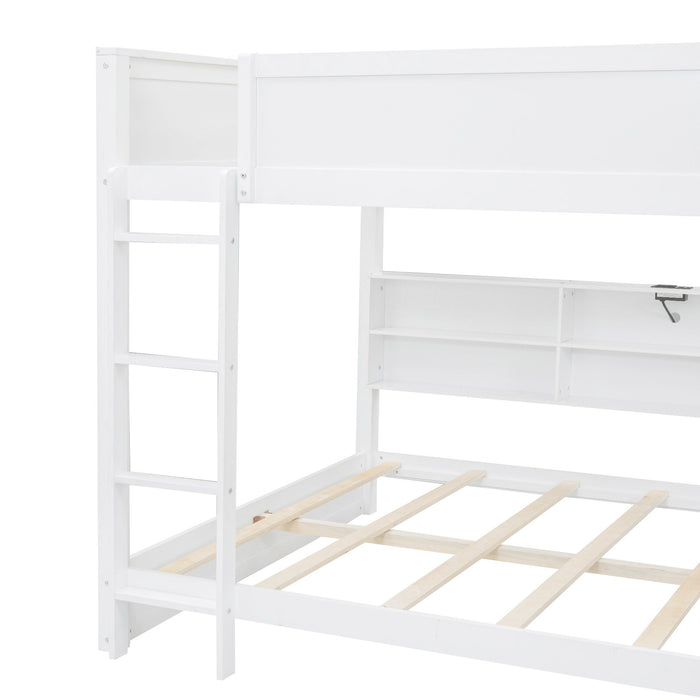 Bunk Bed With Storage Cabinets And USB Ports