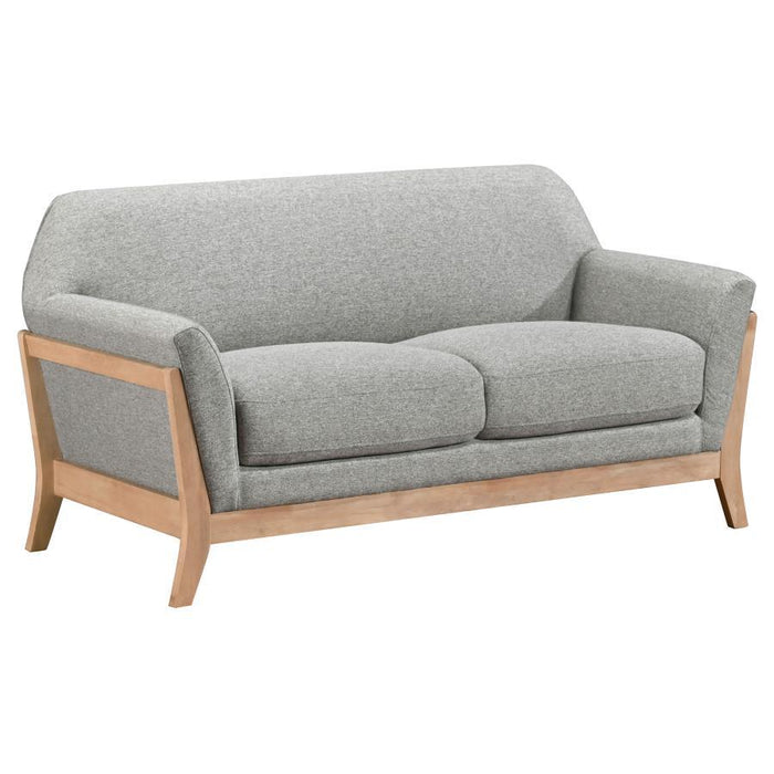 Vaughn - Fabric Upholstered Flared Arm Sofa Set