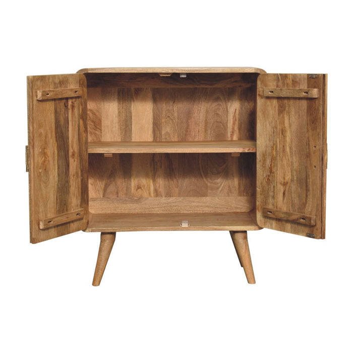 T Bar Ridged Cabinet - Brown