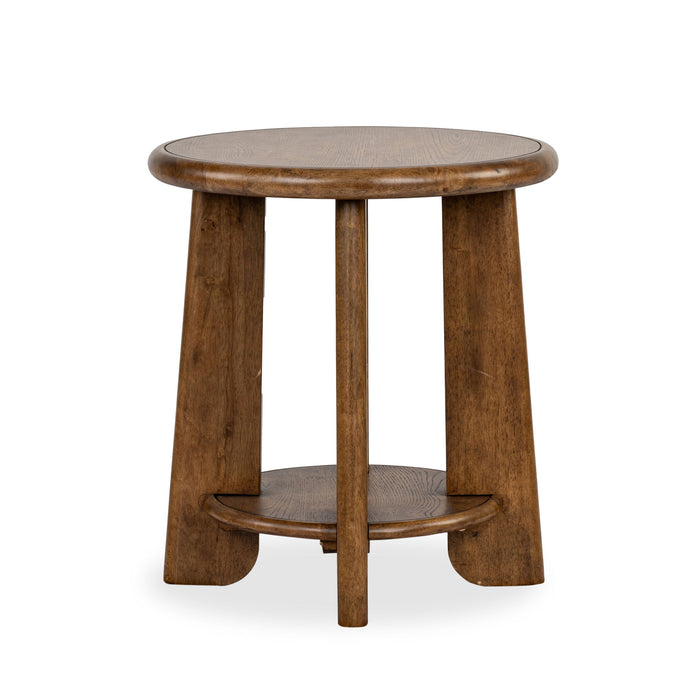 Tanner - Round End Table - Tawny Brown