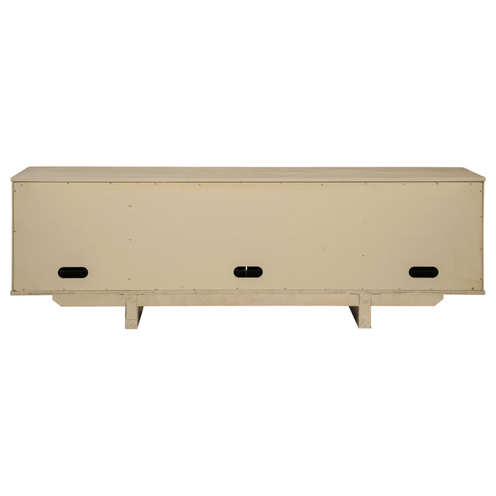 Kailani 79-inch 4-door Cane TV Stand Media Console Beige Oak