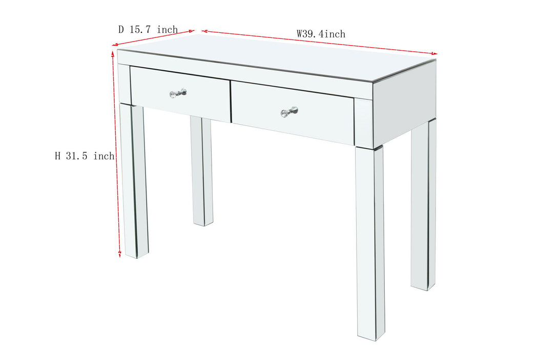 W 39 4"X D 15.7" X H 31.5 "Double Draw Dressing Table, Escritorio For Entrance / Corridor