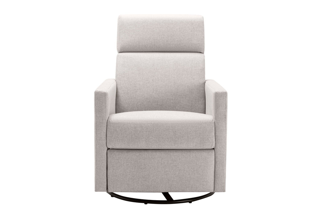 Modern Upholstered Rocker Nursery Chair Plush Seating Glider Swivel Recliner Chair, Tan