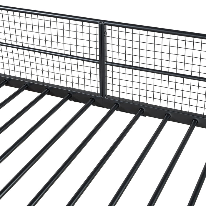 Bunk Bed With 5 Tier Shelves