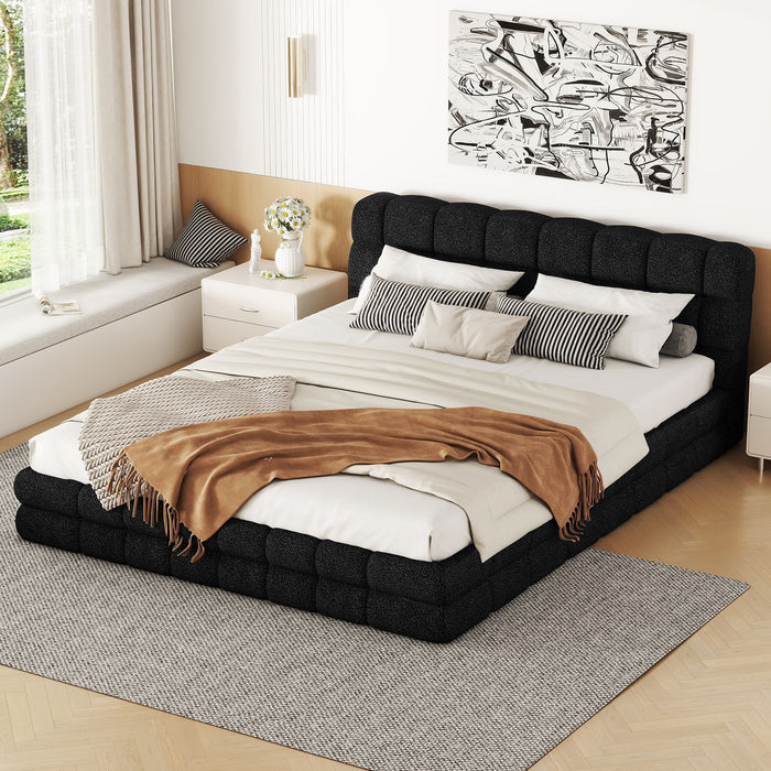 Upholstered Platform Bed With Headboard
