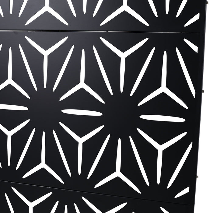 Outdoor & Indoor Metal Privacy Screen, Freestanding Decorative Panels