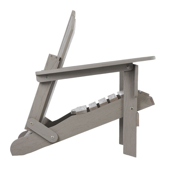 Oversize Outdoor Folding Adirondack Chair - Gray