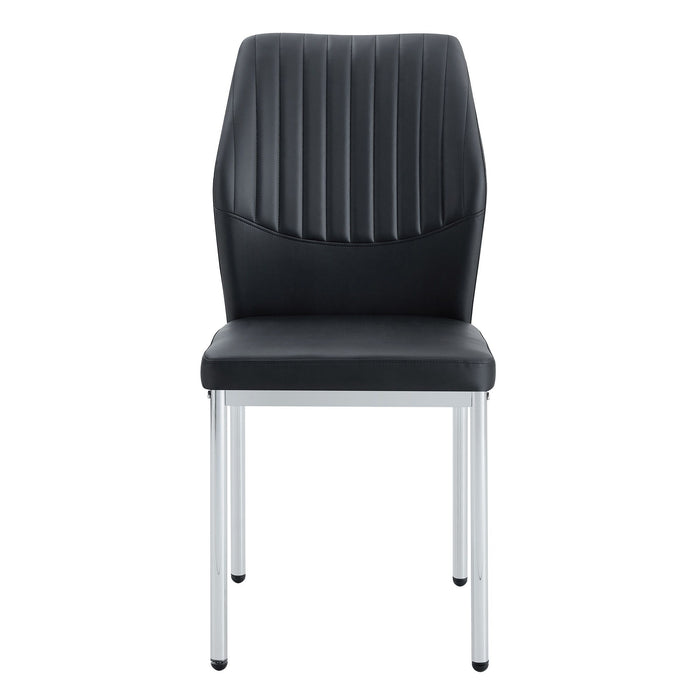 Luxury Simple High Resilience Dining Chair With Metal Legs