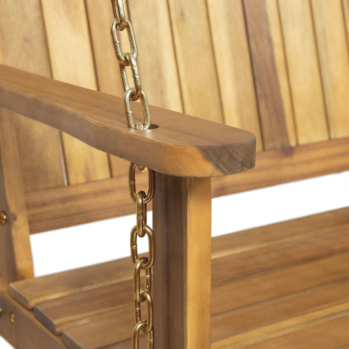Tambora - Porch Swing Acacia Wood Slat Design