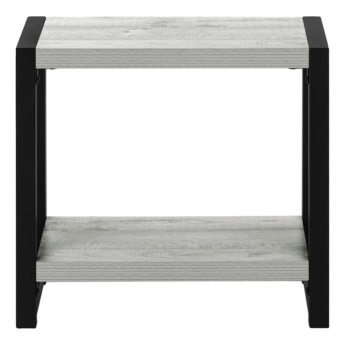 Accent Side Table, Narrow, Small, 2 Tier, Contemporary And Modern