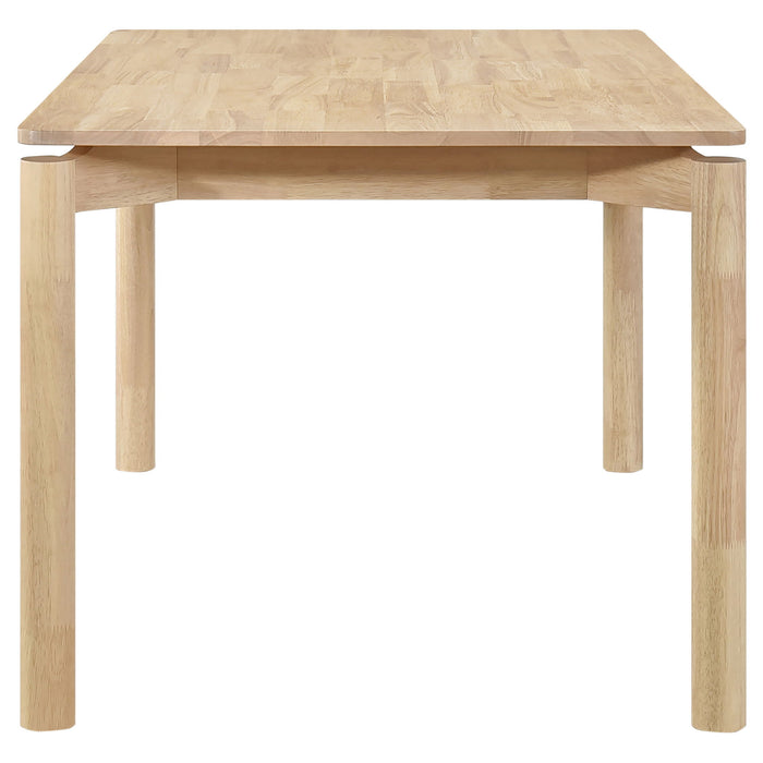Svenstra - Rectangular Dining Table Set With Armless Side Chairs, Wood, Natural Walnut, 59 X 35.5 X 30 Inches