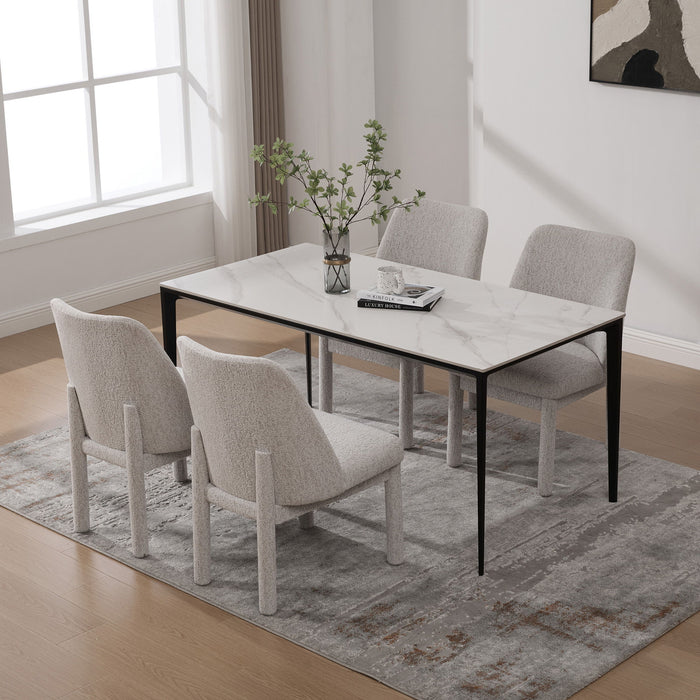 Wide Minimalist Dining Chair