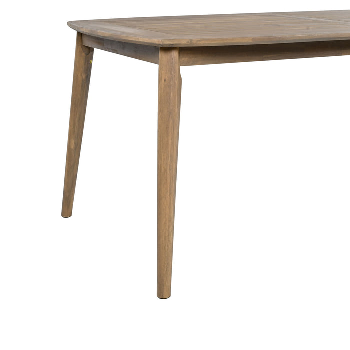 Acacia Wood Dining Table 8 Person Outdoor Table, Farmhouse Furniture For Patio, Garden, Backyard - Light Brown