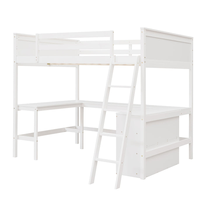 Loft Bed With Shelves With Desk