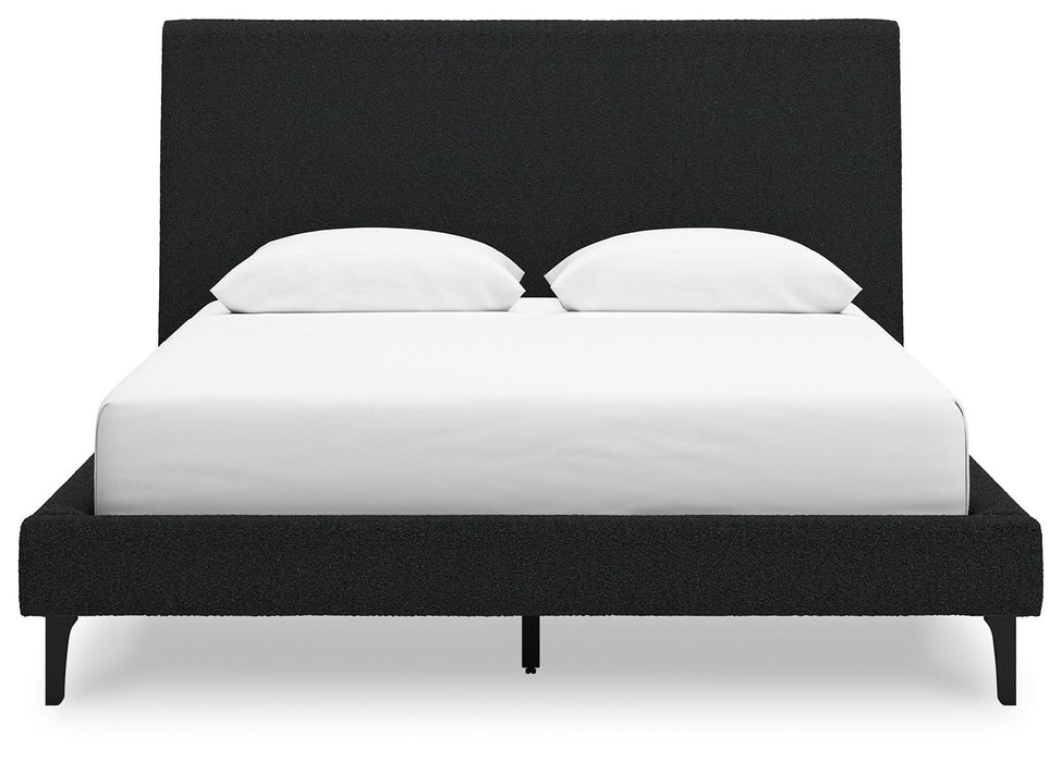 Cadmori - Upholstered Bed With Roll Slats