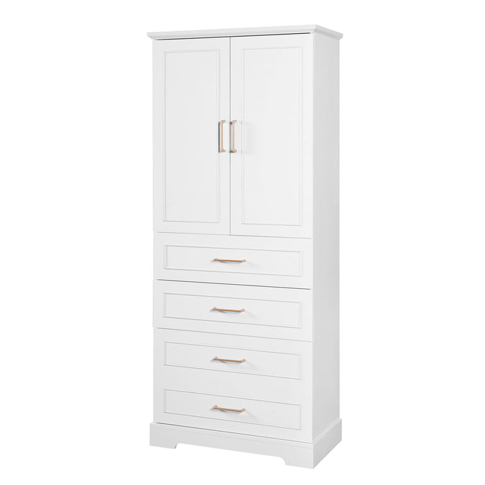 Freestanding Bathroom Cabinet With 3 Drawers, Adjustable Shelf, Soft Close Doors