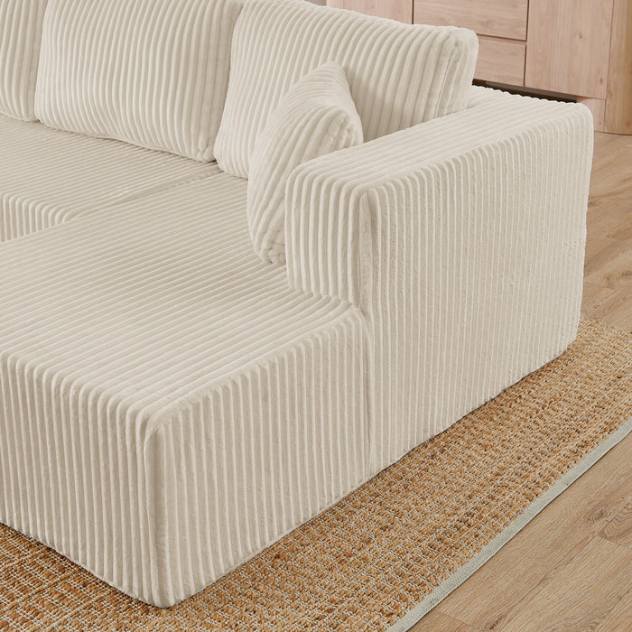 Modern Minimalist U - Shape Modular Sectional Sofa