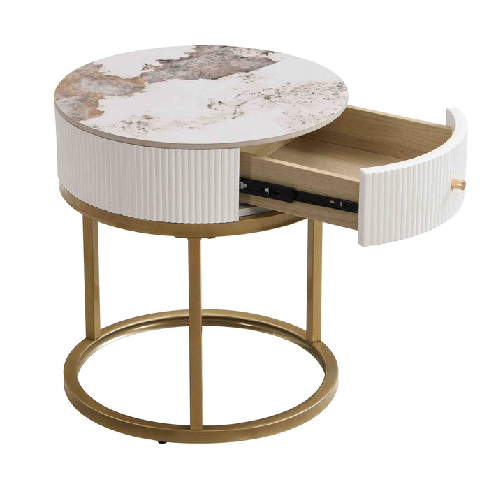 Modern Round Table With Drawers