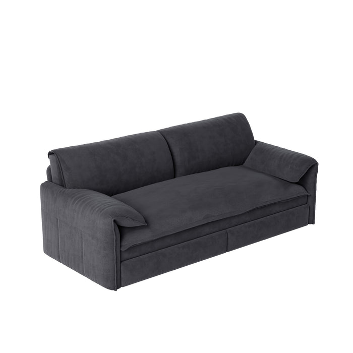 Queen Pull Out Sofa Bed, 3 In 1 Convertible Sleeper Sofa With Side Storage