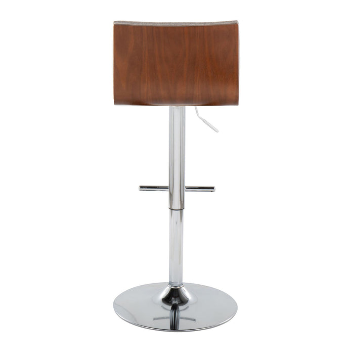 Mason - Contemporary Adjustable Barstool & Swivel With Straight T Footrest (Set of 2)