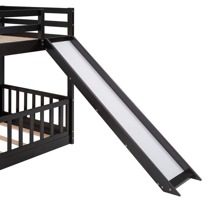 Bunk Bed With Convertible Ladder And Slide