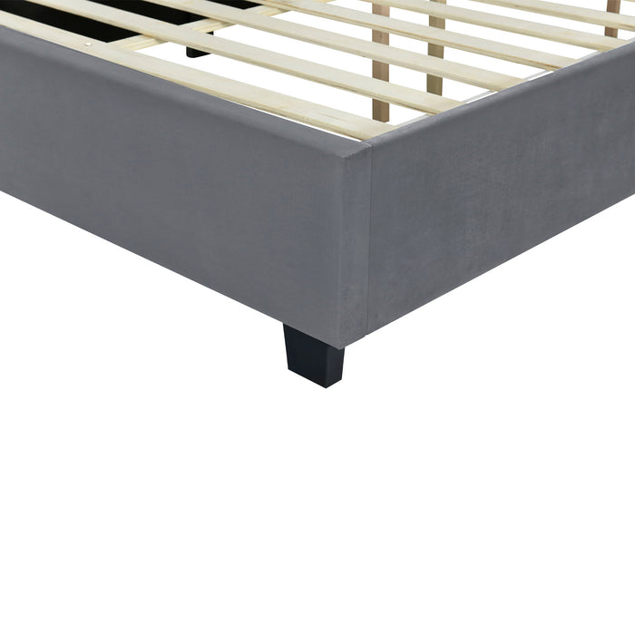 Upholstered Platform Bed With Big Headboard