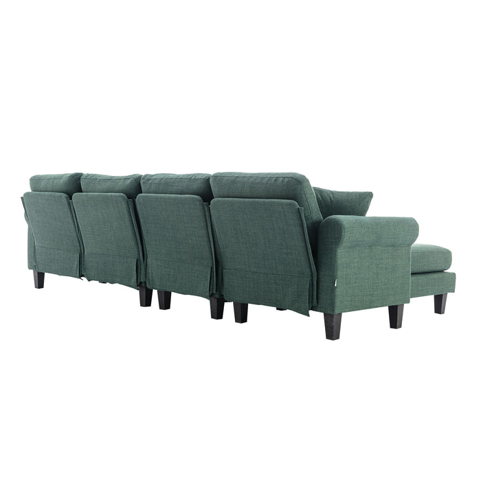Coolmore Accent Sofa / Living Room Sofa Sectional Sofa - Emerald Fabric