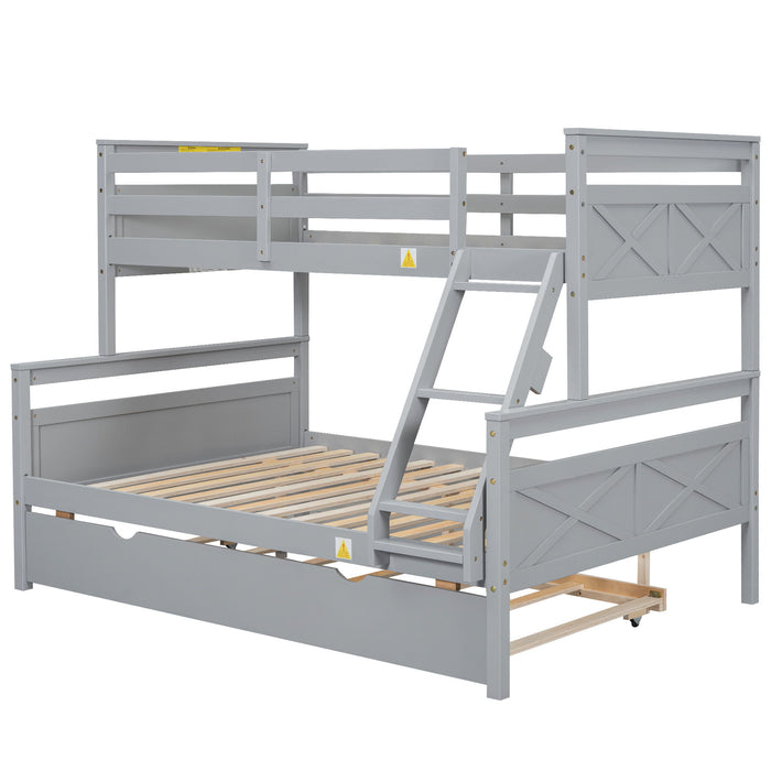 Bunk Bed With Ladder And Safety Guardrail