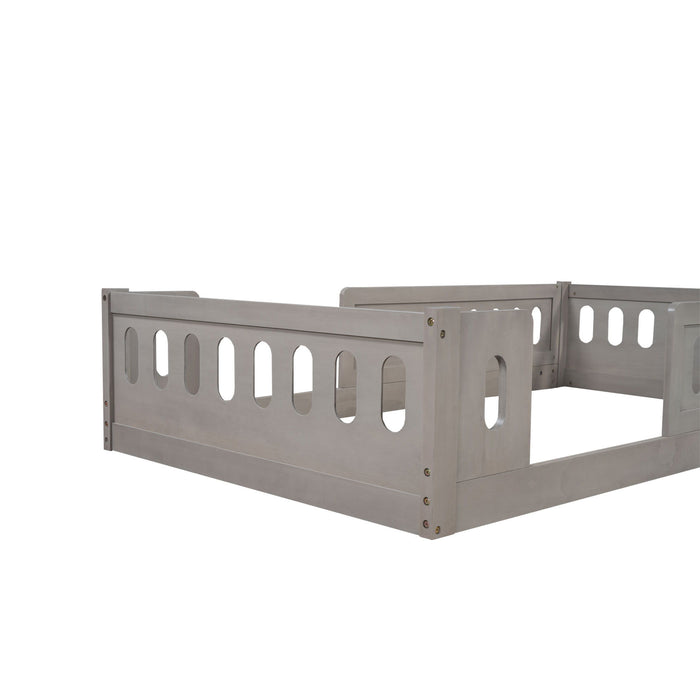 Platform Bed With Guardrail