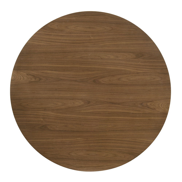 Delmon - Round Dining Table - Dark Walnut