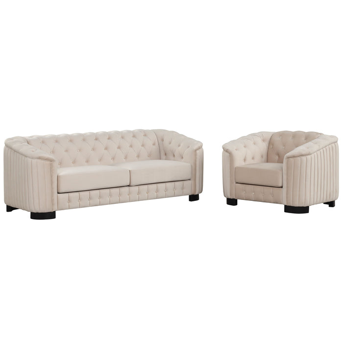 Upholstered 3 Piece Sofa Set With Legs