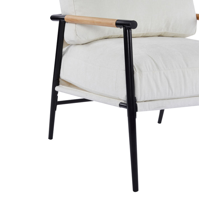 Modern Accent Chair With Plush Cushions, Cozy Seating