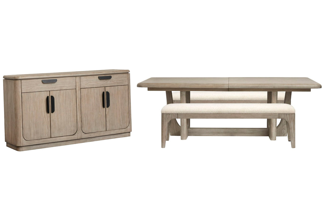 Braelyn - Extendable Trestle Dining Table Set