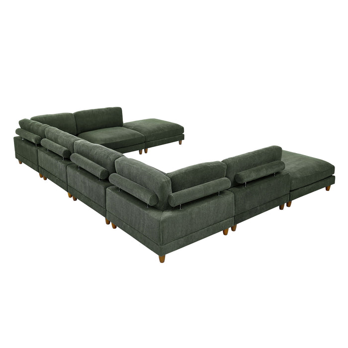 Modern Modular Sectional With Adjustable Back Support