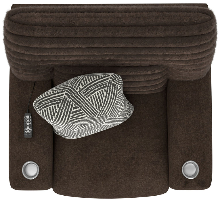 Zen - Power Recliner With CR3 Heat / Massage / Zero Gravity - Chocolate