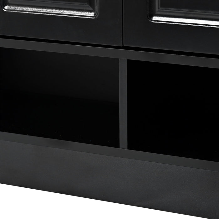 Sleek And Modern Shoe Cabinet With Adjustable Shelves, Space Saving Design