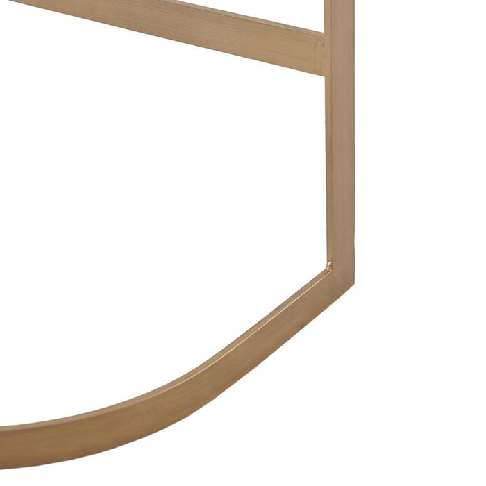 Counter Stool With Upholstered Seat, Metal Base - Charcoal / Antique Gold