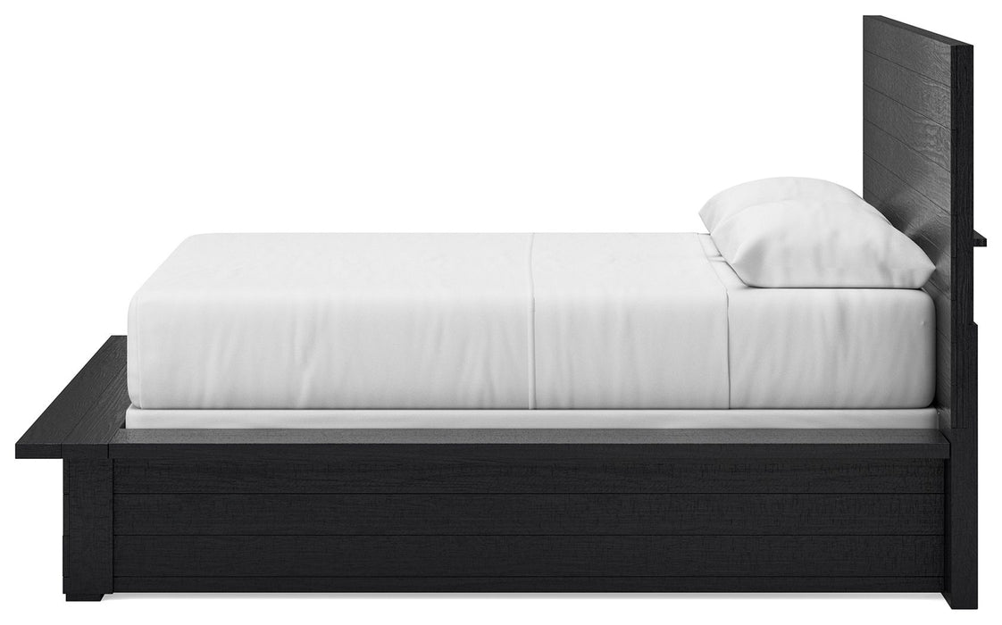 Londer - Queen Panel Bed - Black