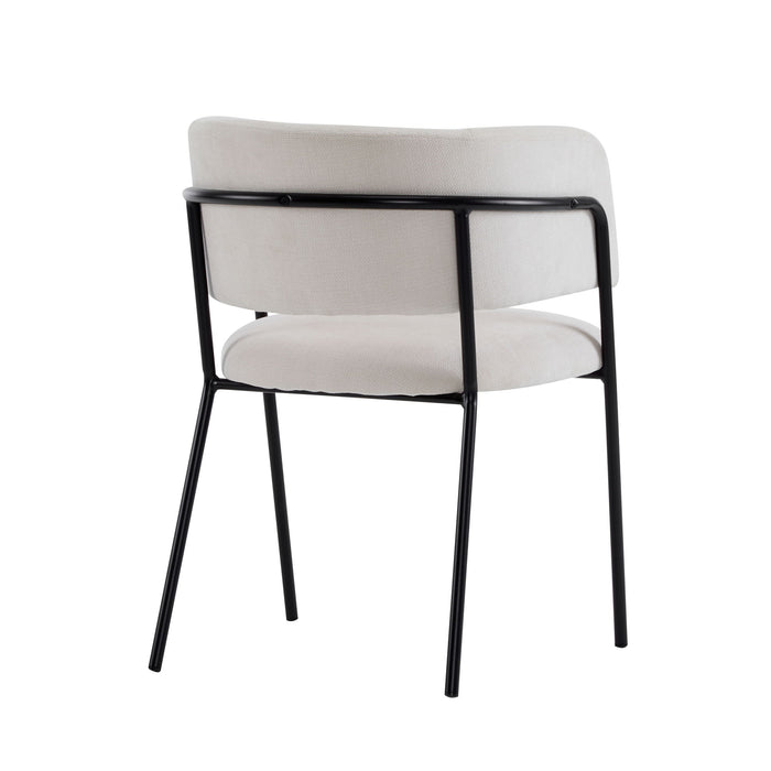 Modern Upholstered Arm Dining Chair Set