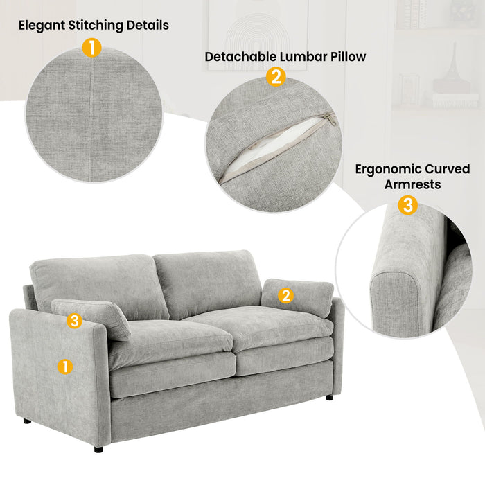 Cozy Upholstered Sofa Set For Living Room