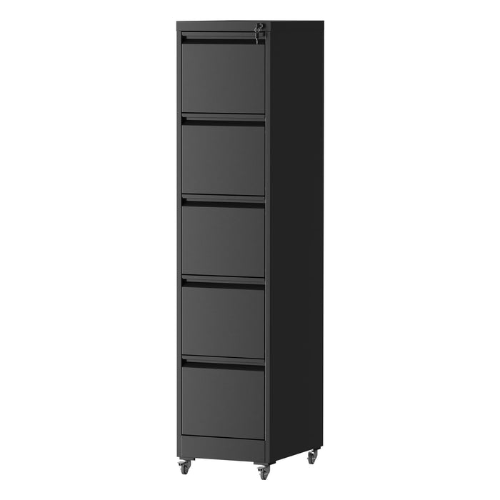 Drawer Metal Locking Vertical File Cabinet With Wheels Heavy Duty Lockable Storage