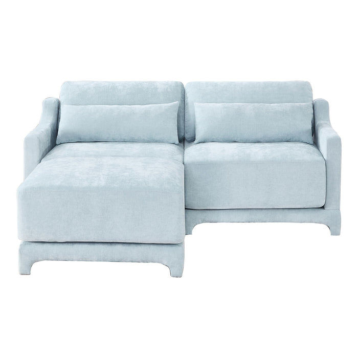 Stylish Sofa With Ottoman And Lumbar Pillows, Ergonomic Design