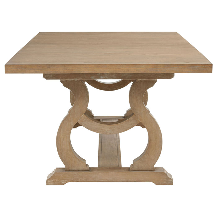 Brockway 104-inch Extension Leaf Dining Table Barley Brown