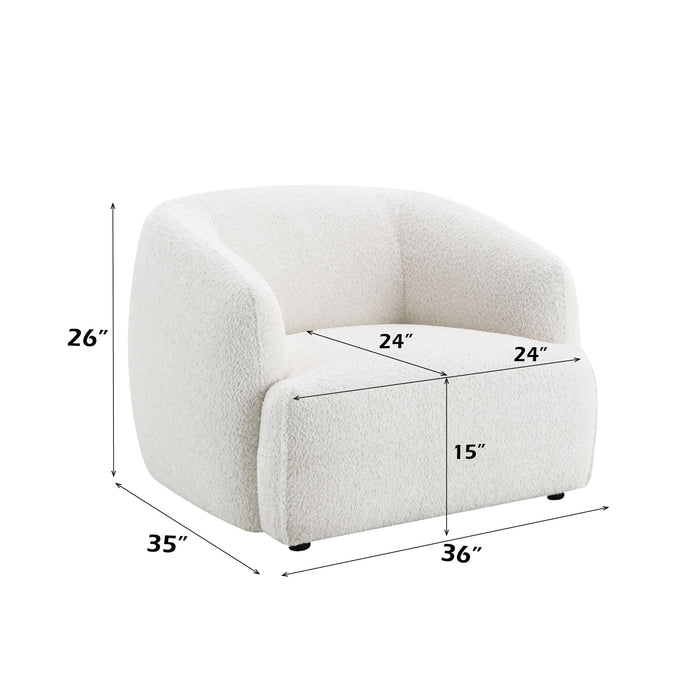 Lucifer - Chair - White Shimmer Chenille