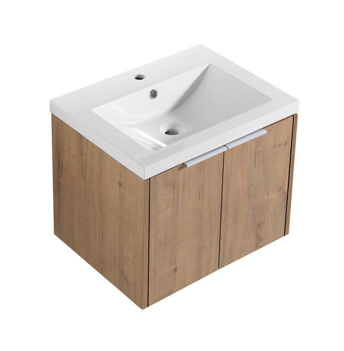 Bathroom Cabinet With Sink, Soft Close Doors, Float Mounting Design, 24" For Small Bathroom, 24X18 - 00624 Imo, KD-Packing