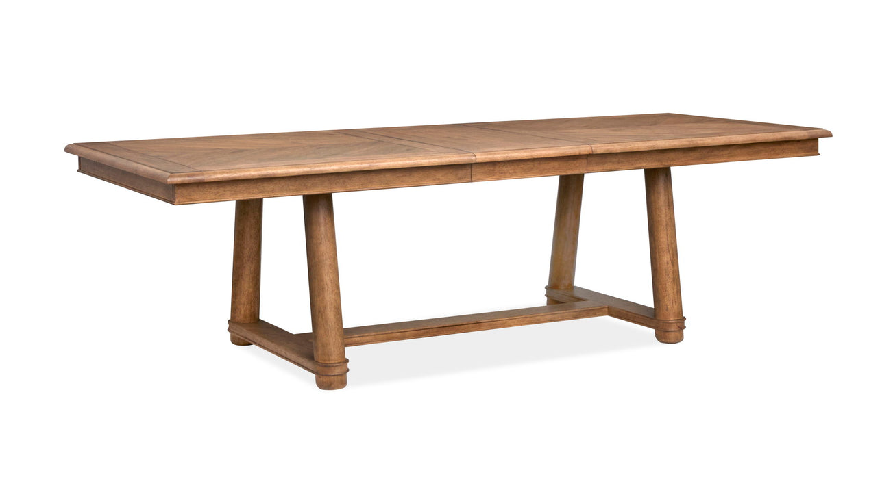 Woodward - Trestle Extendable Dining Table - Dark Clove